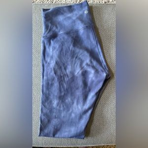 Lululemon Size 10 WunderTrain High Rise 28” Diamond Dye Navy Blue FREE Shipping